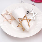 décoration table étoile david or argent géométrique moderne 12pcs 30pcs 50pcs minimalistes