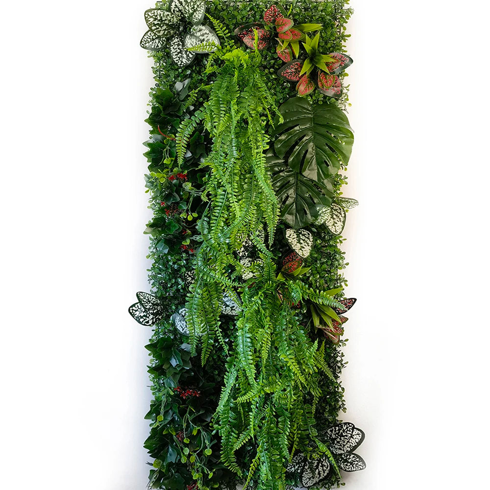 décoration murale plante artificielle feuilles tropicales vertes jardin intérieur mariage fête maison
