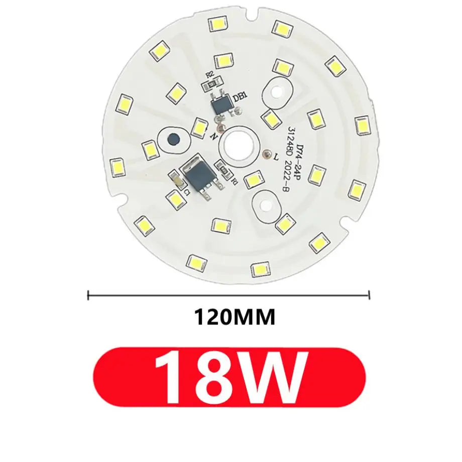 Plaque LED Downlight Chip 3W 5W 7W 9W 12W 15W 18W Blanc Diodes Modernes