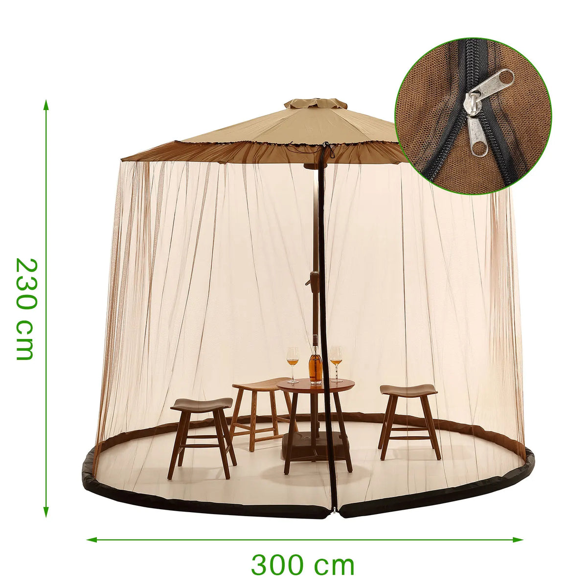 moustiquaire polyester extérieure patio camping voyage beige maille fine moderne