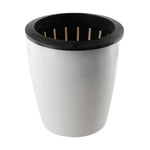 pots fleurs blancs noirs absorption d'eau automatique drainage cordelette moderne lisses