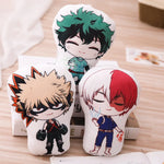 coussins peluche dessin animé my hero academia izuku bakugou shoto manga blanc noir rouges