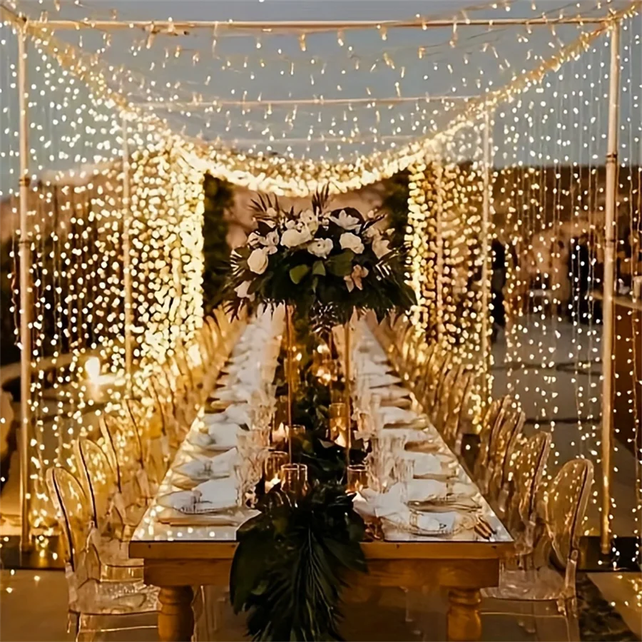guirlande lumineuse led multicolore blanc festives 100led 200led 300led 600led moderne clips chambre extérieur