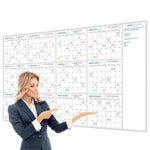calendrier mural effaçable blanc moderne grille mensuelle adhésif planification tâches mensuelle tableau blanc opaque