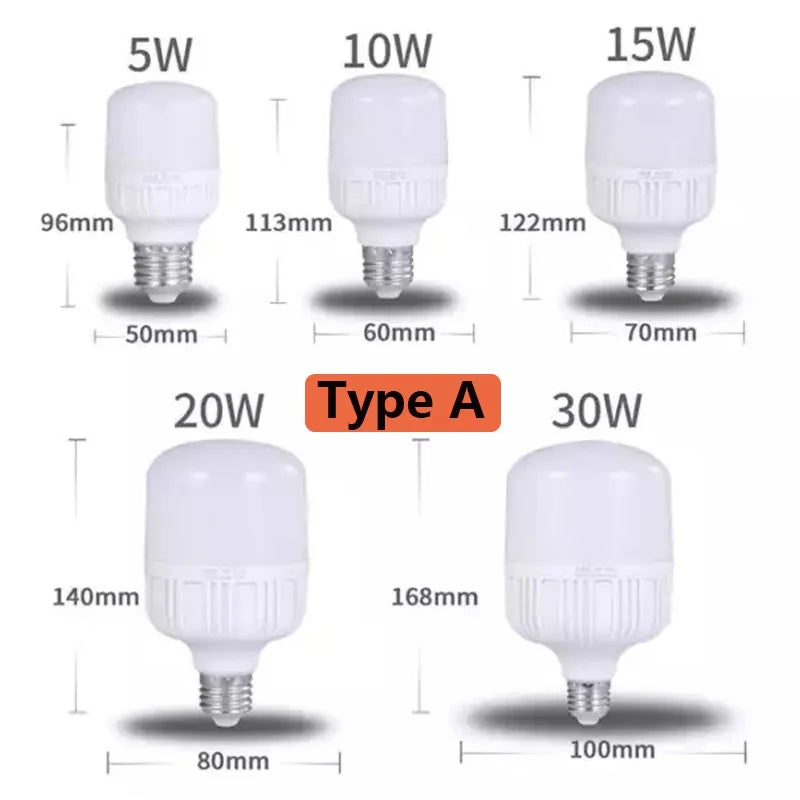 ampoules led e27 ultra lumineuses 5w 10w 15w 20w 30w 40w 50w blanc froid
