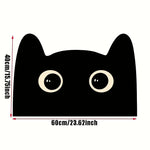 tapis noir chat blanc moderne imperméable antidérapant résistant décoloration sol chambre bain 50x80cm 60x90cm