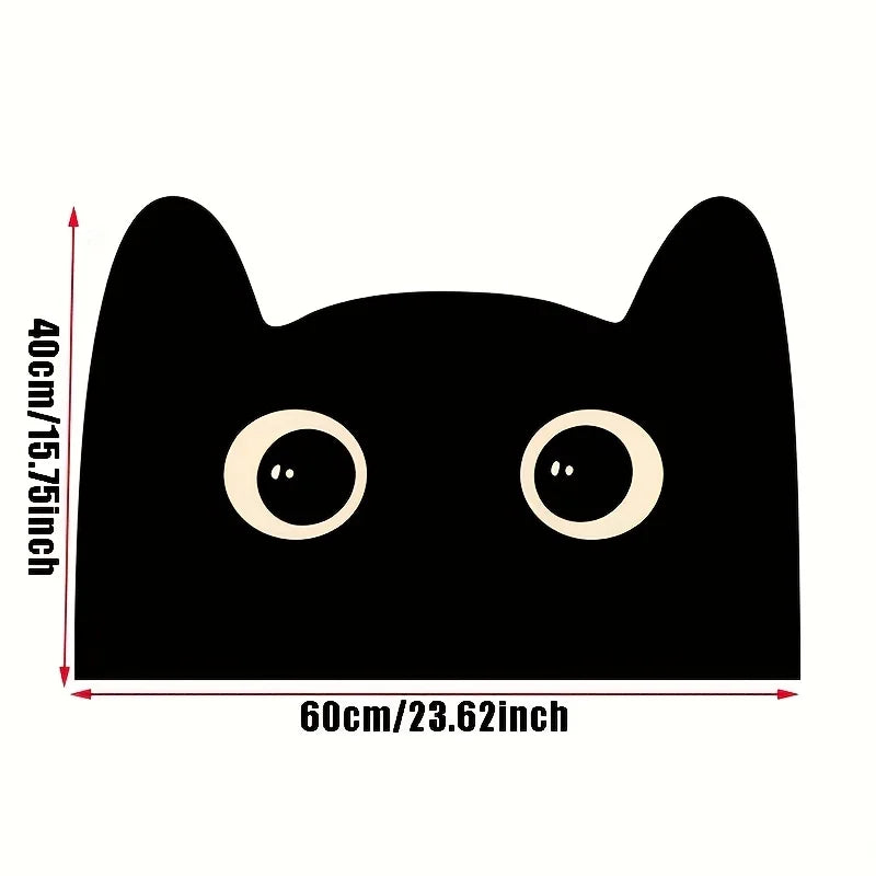 tapis noir chat blanc moderne imperméable antidérapant résistant décoloration sol chambre bain 50x80cm 60x90cm