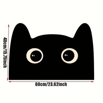 tapis noir chat blanc moderne imperméable antidérapant résistant décoloration sol chambre bain 50x80cm 60x90cm