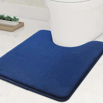 tapis toilette gris noir bleu marine velours moderne absorbant antidérapant salle bain grande taille