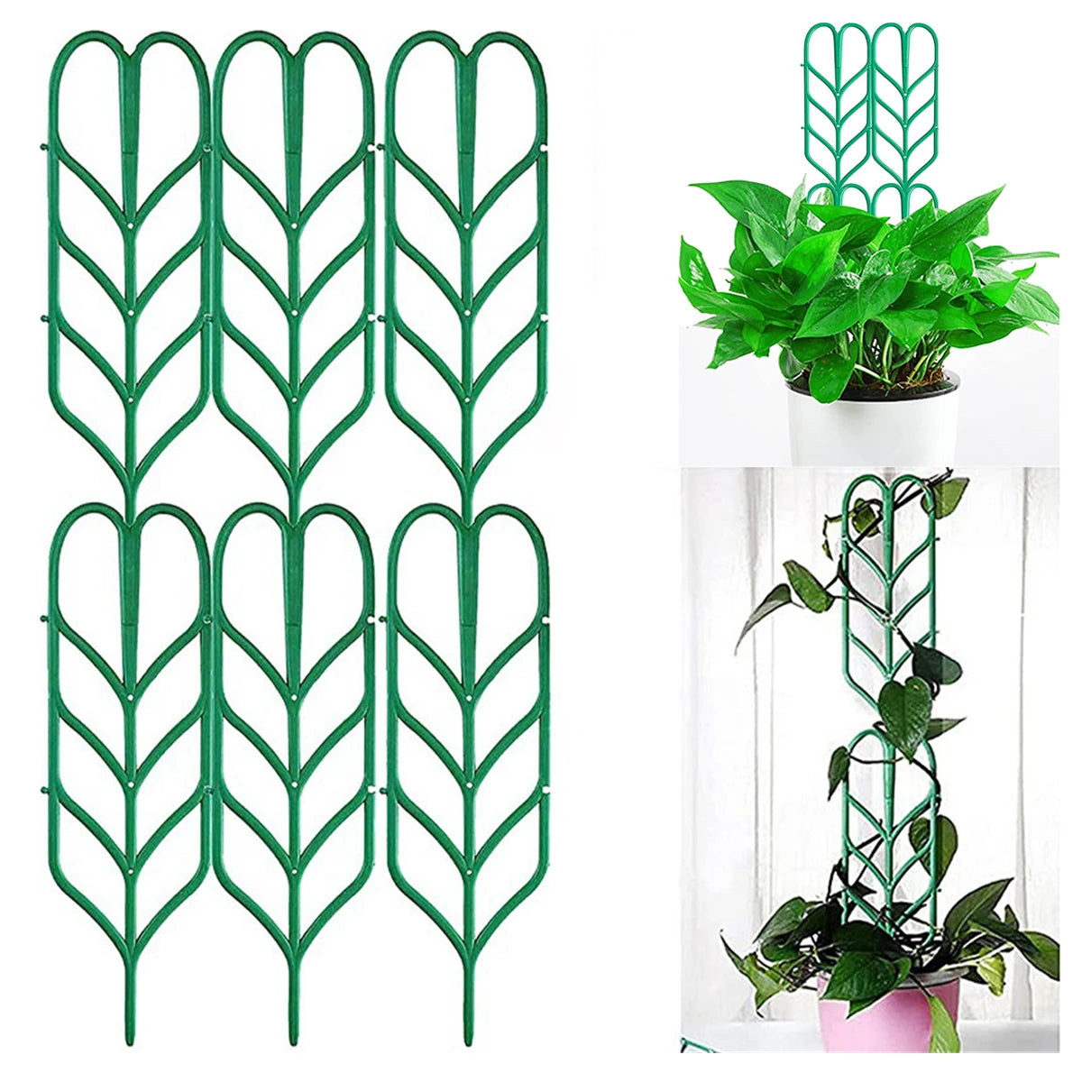support plante feuilles stylisées moderne vert adhésif balcon jardin pot fleur fixe croissance optimale