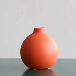 vases modernes orange jaune bleu mat opaques table decoration fleurs artificielles