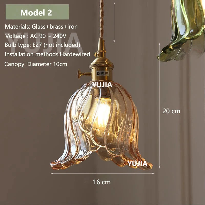 suspension lumineuse vintage transparente relief doré éclairage rétro chambre salon