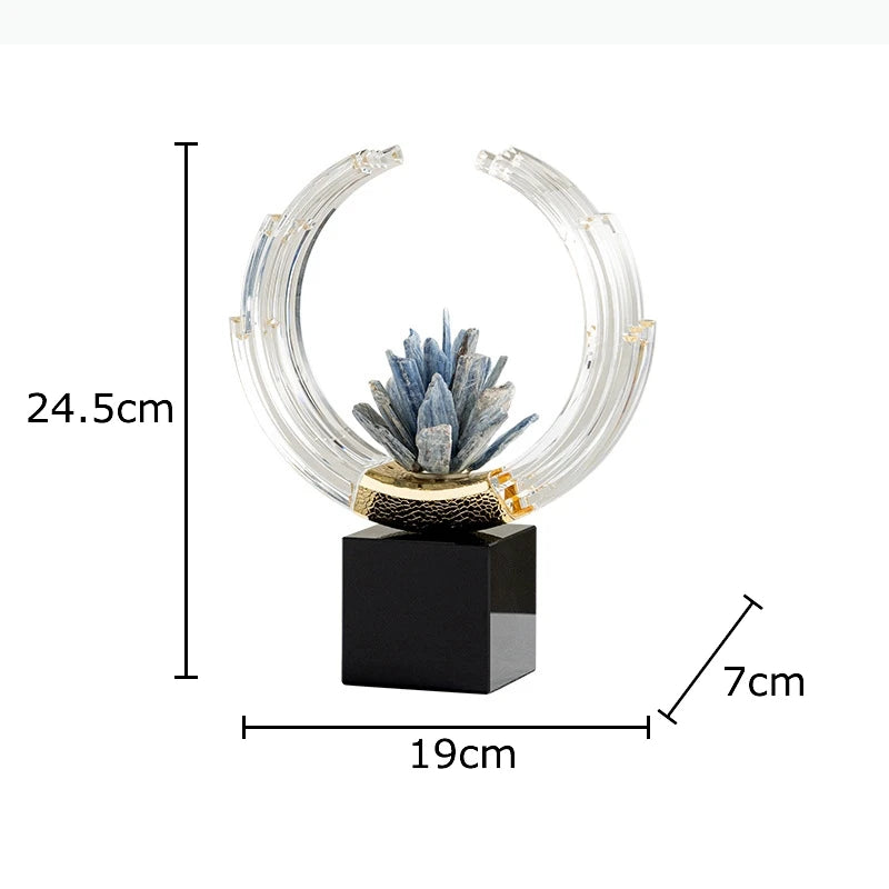 bracelet moderne transparent cristal doré abstrait décoration esthétique ornement fleur