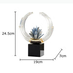 bracelet moderne transparent cristal doré abstrait décoration esthétique ornement fleur