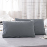 protège oreiller gris uni moderne qualité polyester lit maison simple 20x30inch