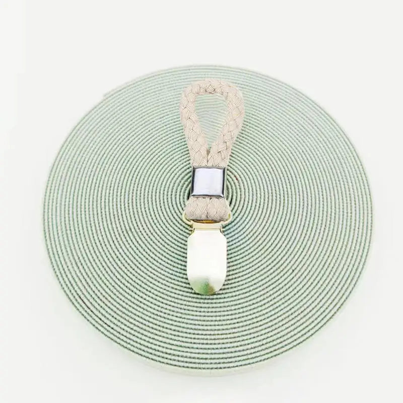pinces serviettes corde tressée moderne couleur beige noir blanc rouge vert clips magnétiques salle