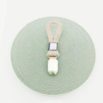 pinces serviettes corde tressée moderne couleur beige noir blanc rouge vert clips magnétiques salle