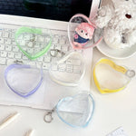 boîte transparente pvc marbrée coeurs plastique anneau métallique rangement poupées couleurs transparentes moderne minimaliste