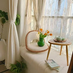 chaise lecture pliante moderne minimaliste tatami tissu texturé coussin salon japonais