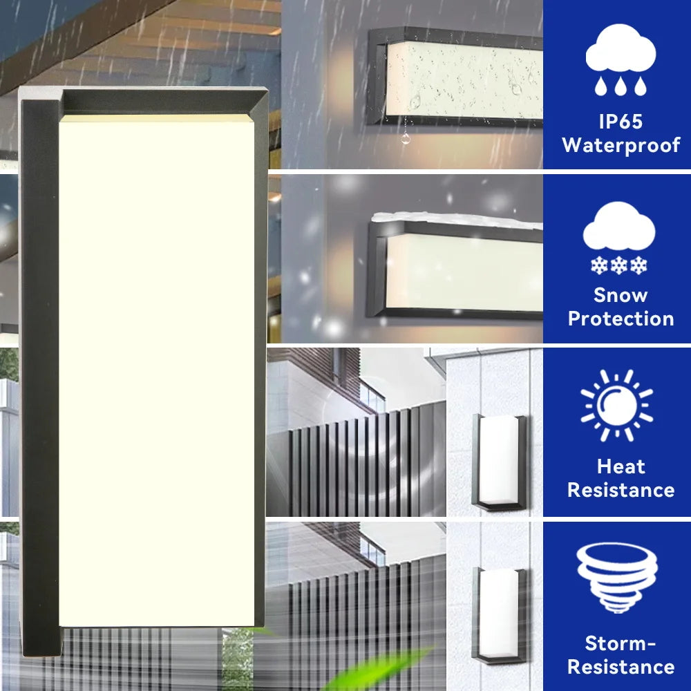 lampe murale led moderne noire 25w ip20 extérieure ac220v warm cold led jardin patio