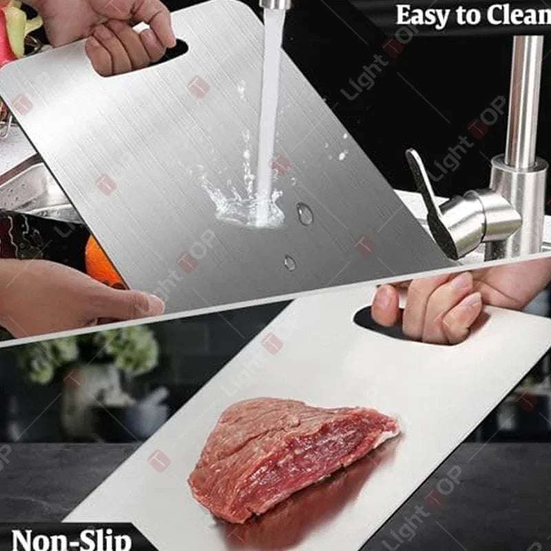 planche découper acier inoxydable double face facile nettoyer moderne portable qualité alimentaire