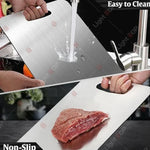 planche découper acier inoxydable double face facile nettoyer moderne portable qualité alimentaire