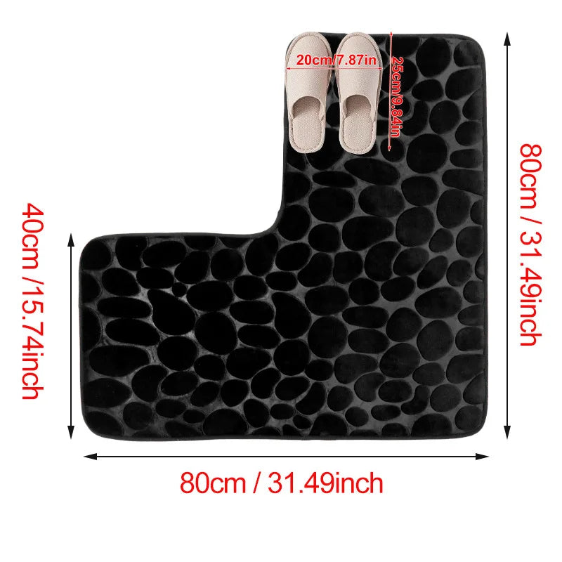 tapis bain doux moderne beige sapphire blue coffee grey lake blue mousse mémoire forme