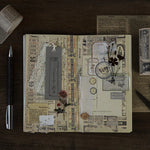 ruban adhésif vintage rétro motifs anciens chiffres lettres opacité beige noir scrapbooking diy
