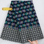 tissu dentelle multicolore brodé fleurs motifs géométriques translucides élégants occasionnels soirée mariage