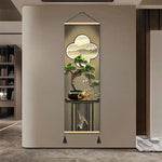 Tapisserie murale pin Zen marron olive