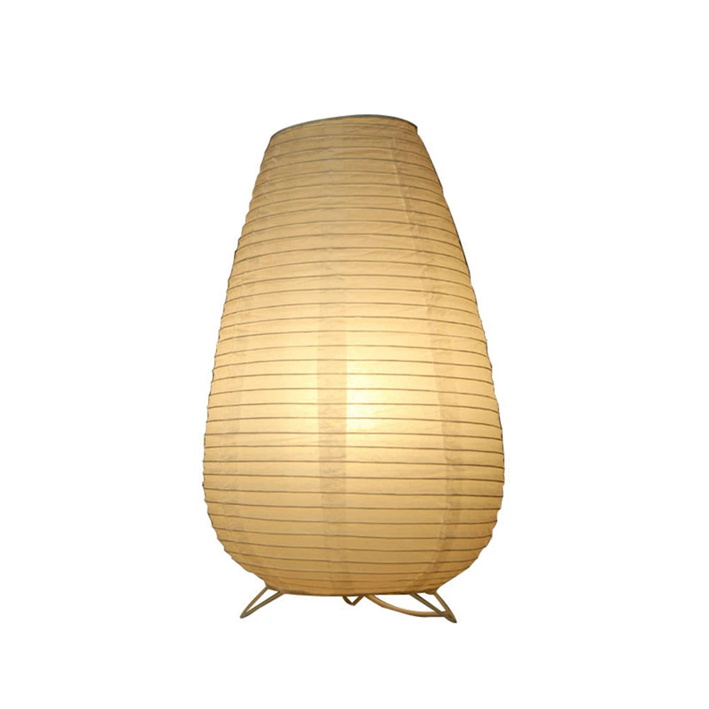 lampe table led papier blanc rayures horizontales moderne chambre coucher