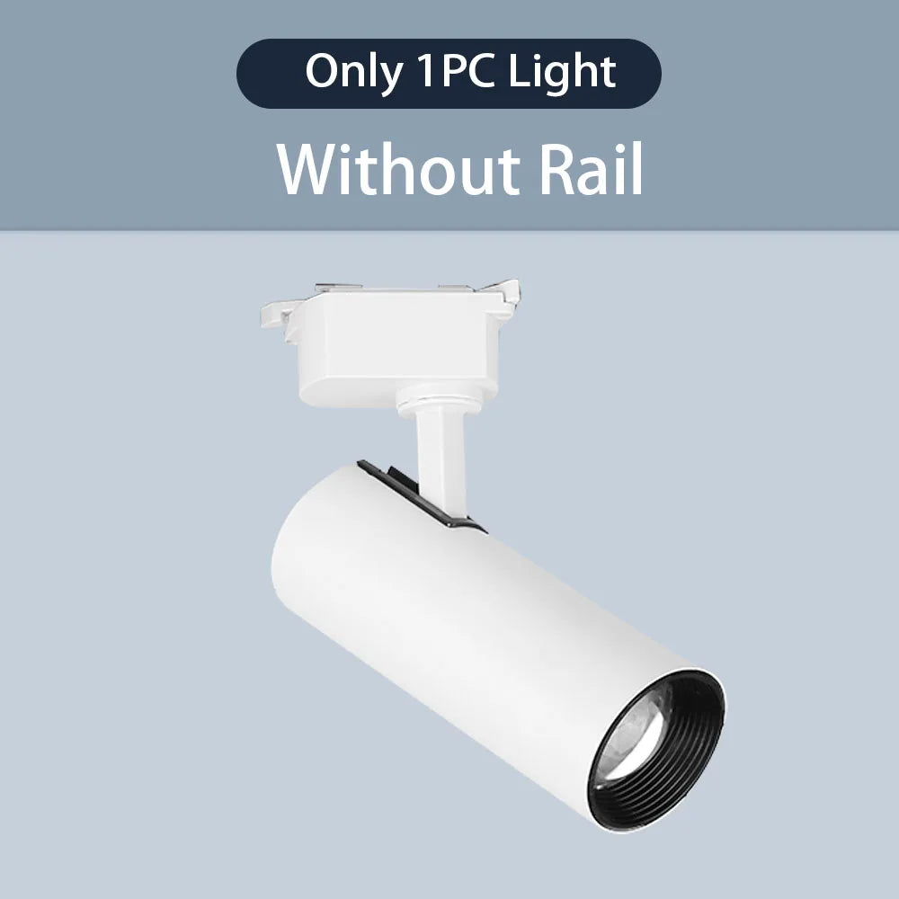 spots led modernes noir blanc télécommande dimmable ensembles complets rail