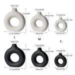 vase céramique blanc noir texture grained moderne minimalisteintérieur décoration table maison salon