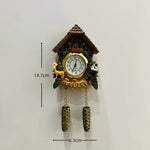 horloge pendule alpine animaux paysages aimants réfrigerateur texte traditionnel