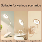 lampe moderne led pinces charge batterie lithium tactile blanc flexible