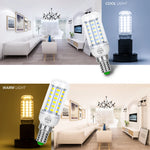 ampoule led barre grains maïs blanc moderne e14 e27 2700k 6500k 24leds 48leds 72leds