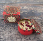 bougies parfumées cire soja parfum mandala boho chic bleu rose noir blanc aromathérapie