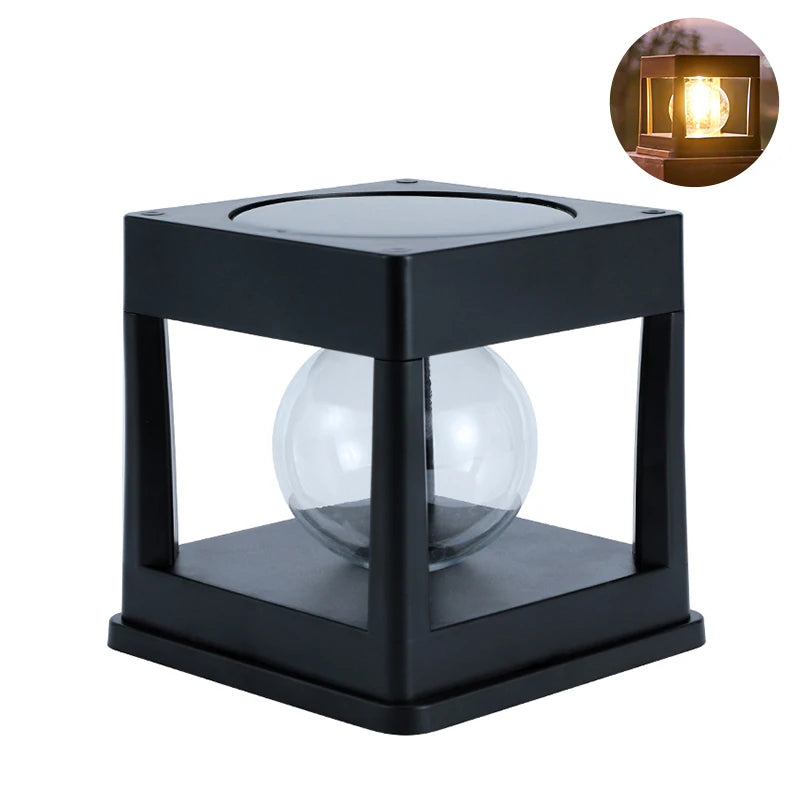 lampe solaire ip65 led étanche contemporaine noire base autoinstallableextérieur jardin