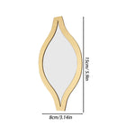 miroirs muraux adhésifs modernes noir doré blanc asymétriques décoratifs chambre salon
