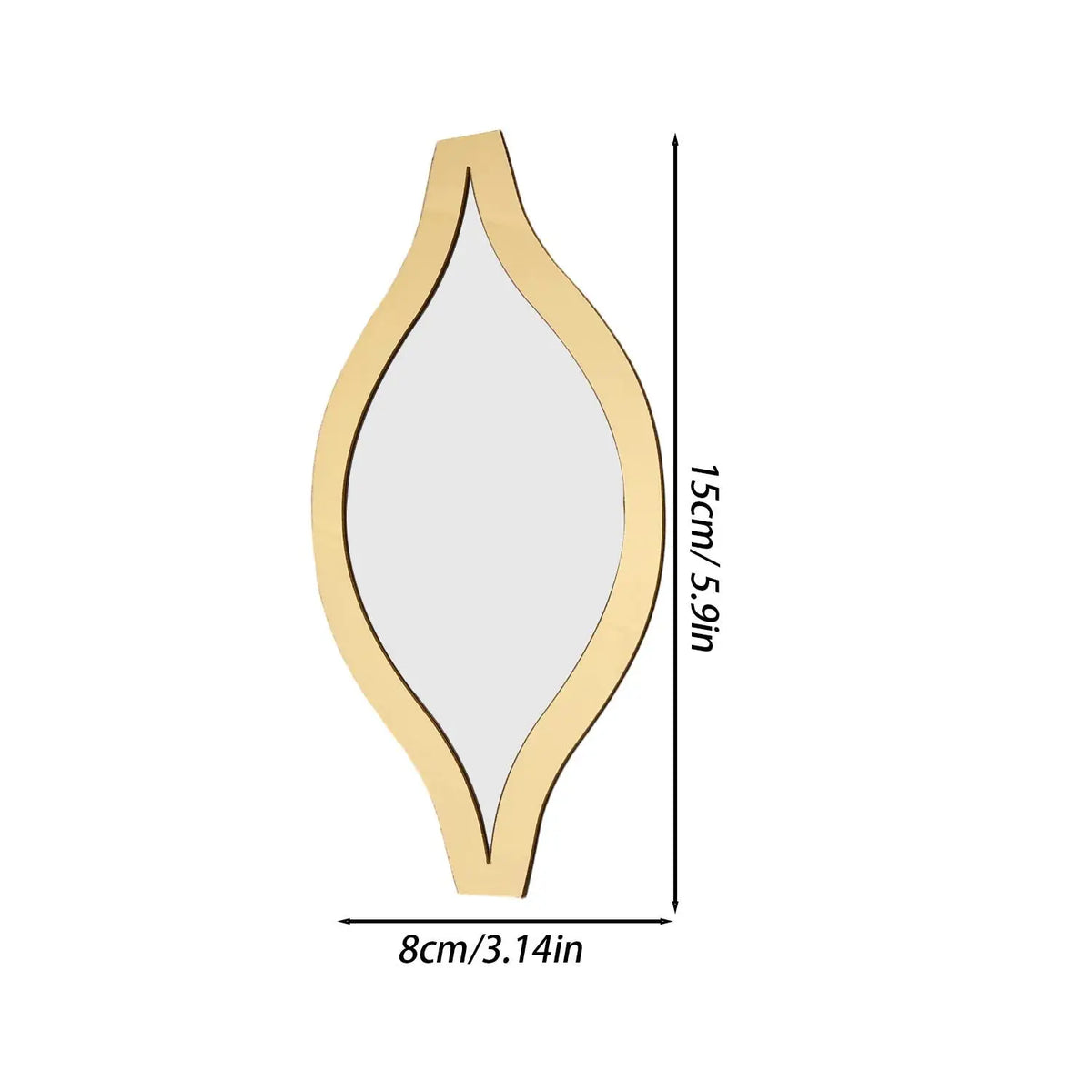 miroirs muraux adhésifs modernes noir doré blanc asymétriques décoratifs chambre salon
