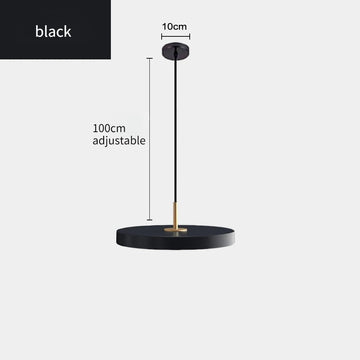 suspension lumineuse ronde moderne minimaliste aluminium blanc noir bleu salon cuisine chambre
