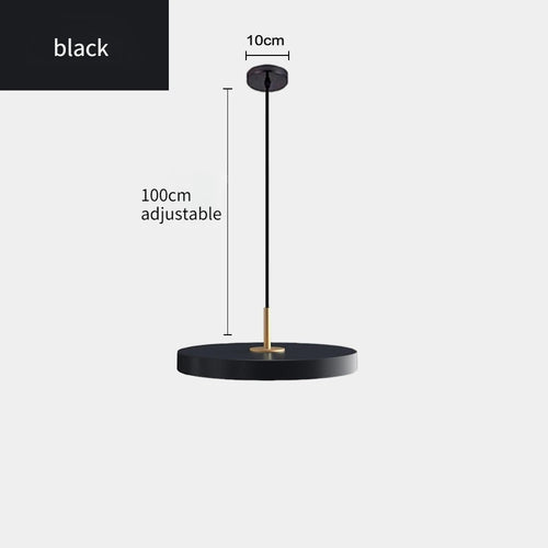 suspension lumineuse ronde moderne minimaliste aluminium blanc noir bleu salon cuisine chambre
