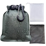 sac étanche voyage noir blanc vert hexagon texture tissée moderne boucle cordon