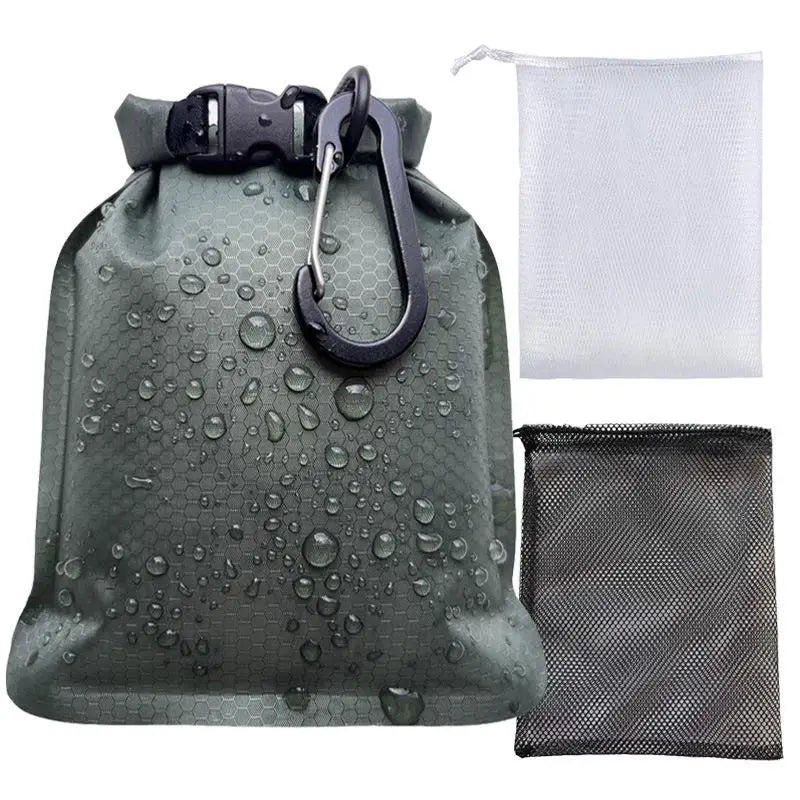 sac étanche voyage noir blanc vert hexagon texture tissée moderne boucle cordon