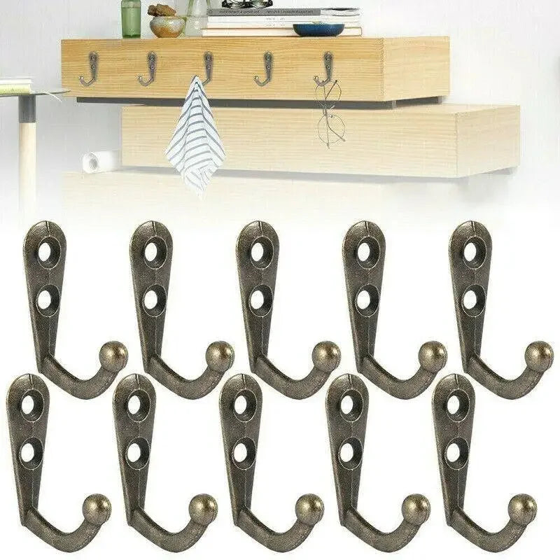 crochets muraux bronze noir rustiques porte manteau serviettes placard chapeaux clés fixations vis modernes