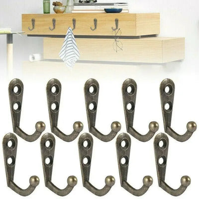 crochets muraux bronze noir rustiques porte manteau serviettes placard chapeaux clés fixations vis modernes