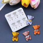 moule silicone ours coeurs décoration gâteau fondant sugarcraft résine cupcakes cartoonaire respectueux environnement