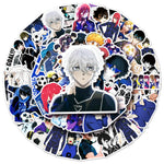 sticker anime personnages textes bleu lock chigo goal shi team football noir blanc