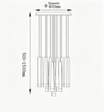 suspension lumineuse bois naturel moderne 12 têtes 90v 260v minimaliste