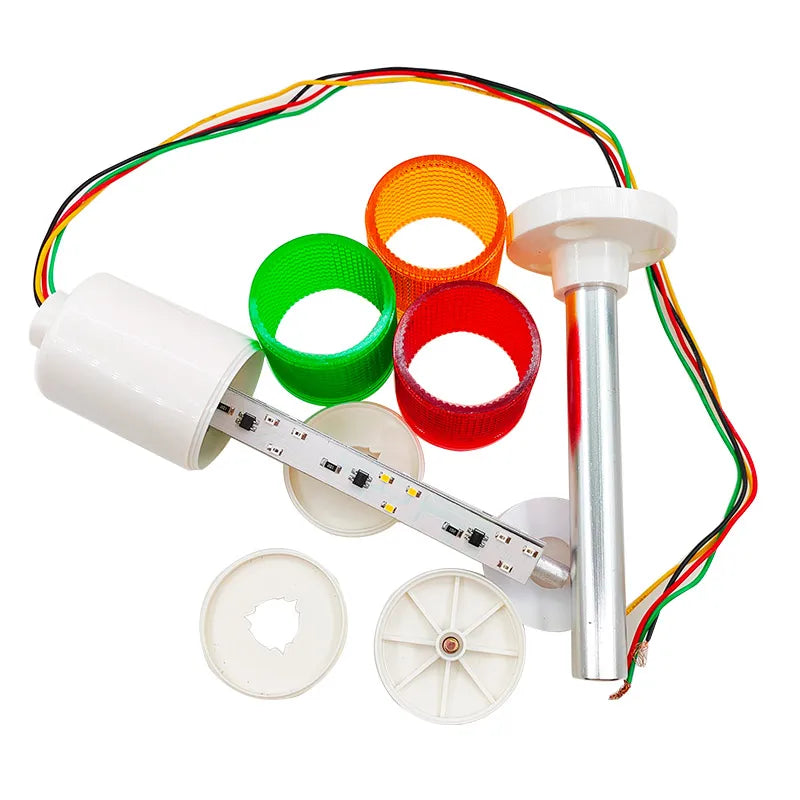 ampoule led rouge orange vert indicateur signal moderne rayures horizontales fixation